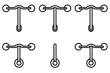 handlebar line art simple bicycle accessory drawing
