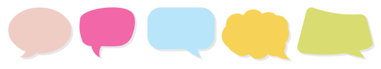 Colorful speech bubble set vector