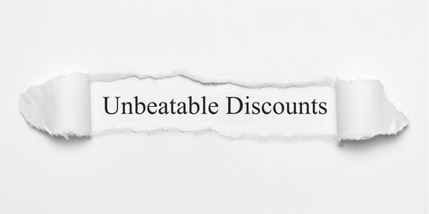 Unbeatable Discounts	
