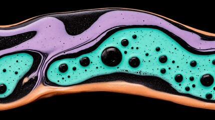 Obraz premium Abstract paint swirls in a flowing, marbled pattern.