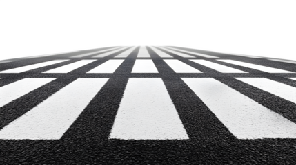 Road crosswalk lines isolated on white background