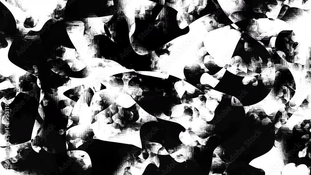 Aufkleber a 15 second loop of white grunge over black. stop motion video grunge effect texture