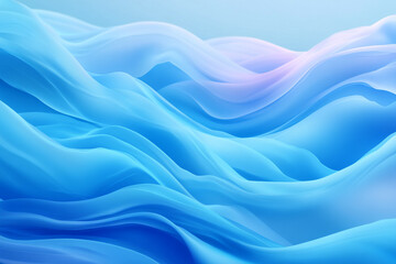 Obraz premium Serene blue waves flowing gently a calming abstract landscape