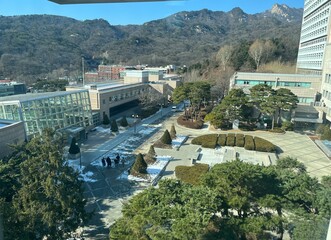 view of the city from the hill