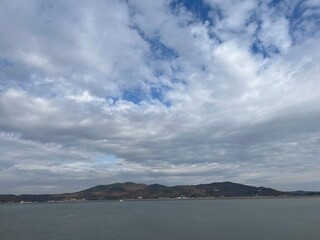storm clouds over the sea