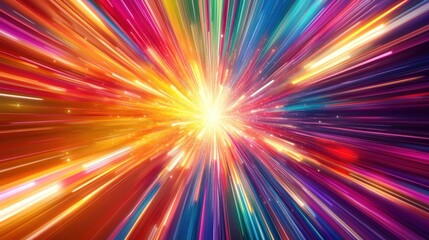 Fototapeta premium Hyper-Speed: A Kaleidoscope of Light and Color