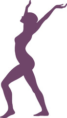 Women in a yoga pose for design