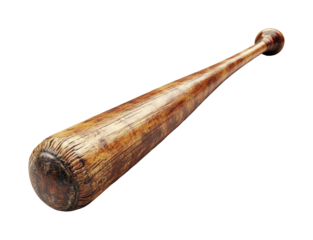 Dynamic baseball bat swinging action sports field environment. Isolated on transparent background, png.