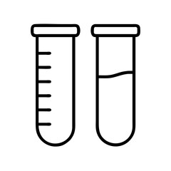 Illustration of test tubes laboratory glassware science equipment chemical analysis research experiment medical testing tool