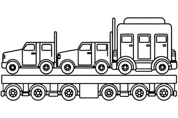 heavyhauler prime line art bold futuristic vehicle sketch