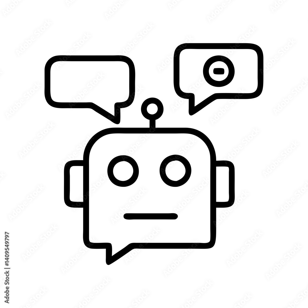 Poster robot chatbot ai assistant automation communication technology machine learning artificial intellige