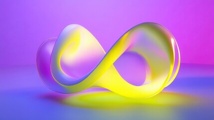 Fototapeta premium Abstract infinity symbol with vibrant color gradients.
