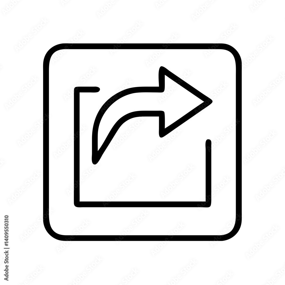 Poster share arrow icon vector graphic design element for web ui ux mobile app interface presentation 90
