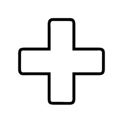 Obraz premium Illustration of plus sign symbol cross medical health care sign addition positive mathematics icon shape design