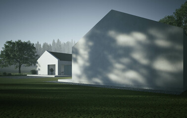 Exploring Modern Minimalist Architecture Set Against a Stunning Natural Landscape