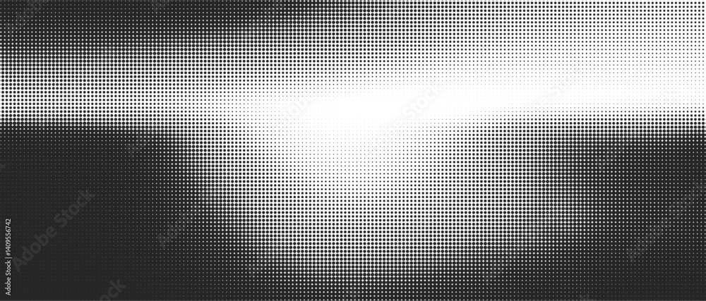 Poster vintage halftone dot texture background with grunge gradient effect.