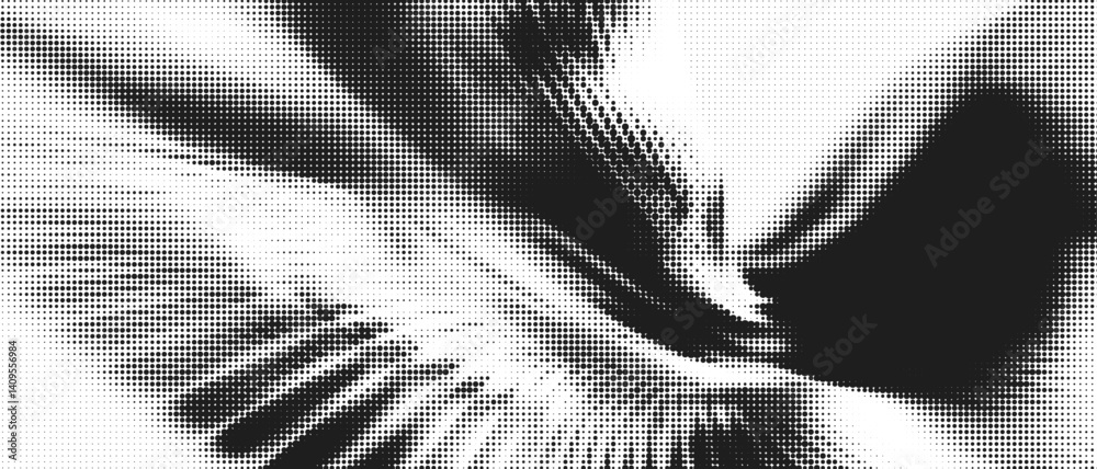 Poster Dynamic Abstract Manga-Inspired Halftone Background with Gradient Lines and Motion Effects 
