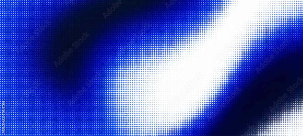Poster Abstract Vector Art with Blue and Yellow Gradient on Geometric Background Featuring Halftone Patterns for Modern and Professional Visual Presentations.