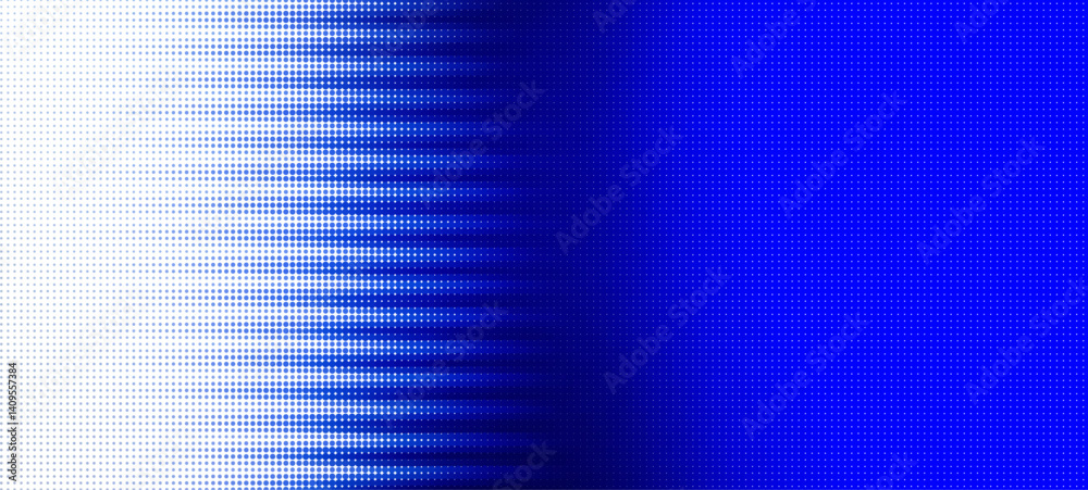 Aufkleber Futuristic Geometric Blue Gradient Background with Abstract Lines and Halftone Patterns for Modern Graphics Illustration and Professional Design Enhancements.