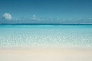 Fototapeta premium Serene Tropical Beach Ocean Seascape Calm Water