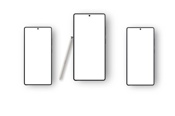 Premium Smartphone in Jet Black, Isolated Product Visualization, Android phone png screen