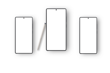 Premium Smartphone in Jet Black, Isolated Product Visualization, Android phone png screen