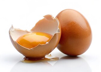 broken egg shell  isolated on white background