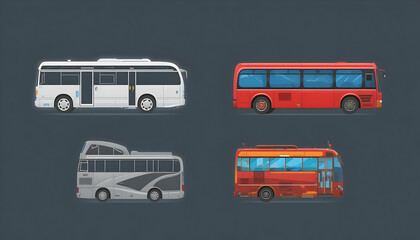 Four different bus types illustration