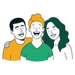 group of friends laughing together captured in smile
