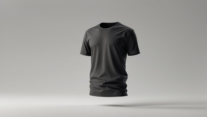 Plain Gray T-Shirt on Display A versatile gray t-shirt suitable for casual wear and promotional uses in fashion marketing