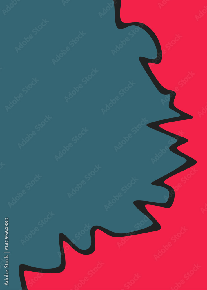 Poster abstract background with wavy line pattern and with some copy space area