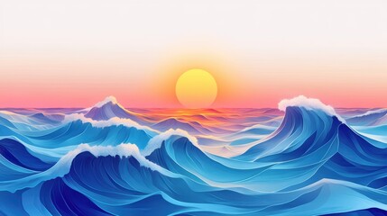 abstract background with waves