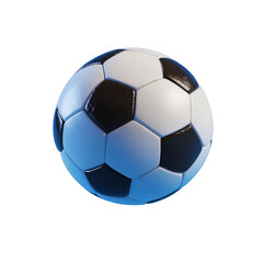 Fototapeta premium Classic Soccer Ball on White Background Football Sports Equipment Competition Game Play Match Goal World Cup Tournament Recreation Leather Athletic Sport Isolated Object 3D Render