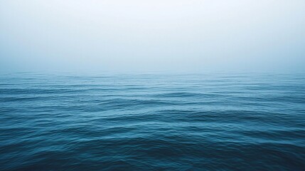 Obraz premium Serene Ocean Horizon Under Misty Sky of excellence in splendor beyond compare with grace in style