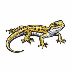 Fototapeta premium Yellow Spotted Lizard Reptile Illustration. Vector Image