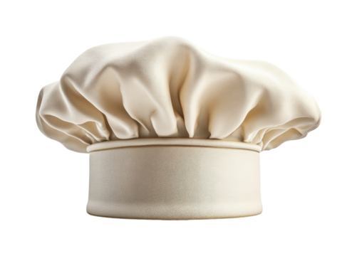 Chef hat cooking action culinary professional kitchen top view. Isolated on transparent background, png.