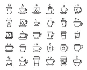 Coffee Cup Line Art Collection