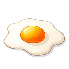 Fried Egg Illustration Clipart Food Graphic. Vector Image