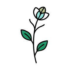 Minimalist Leaves Vector Art on Black Background