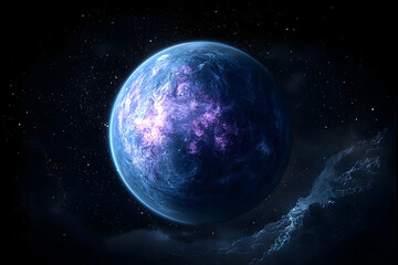 Fototapeta premium A futuristic, stylized depiction of an alien planet.