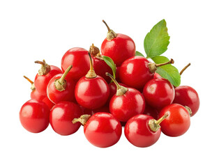 Harvesting fresh red berries organic farm food natural. Isolated on transparent background, png.
