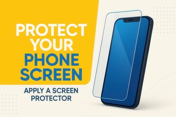 Screen protector being applied to smartphone for protection