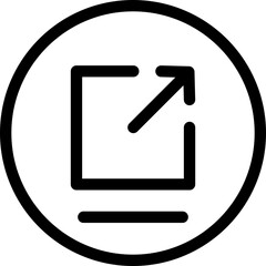 External Link Outline Style Icon