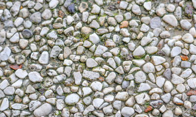 Gravel floor texture background. Floor background with stones, from Italy, wallpaper and texture suitable for rendering
