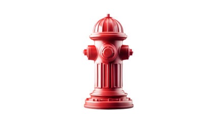 A vibrant red fire hydrant stands tall against a stark black background a symbol of safety and urban infrastructure