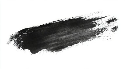 Bold black brushstroke on white background.