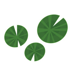 Lily pad icon. Lily cartoon vector on white background.