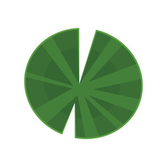 Lily pad icon. Lily cartoon vector on white background. © Supakorn