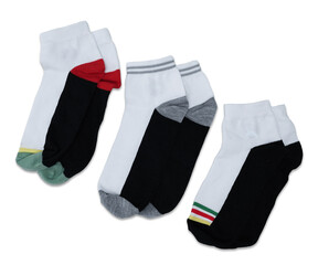 Stylish ankle socks with playful color accents, perfect for daily casual wear.