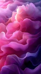 Abstract Flowing Silk Phone Wallpaper   Soft Pink Purple & Lavender Waves | Vertical 4K Background

